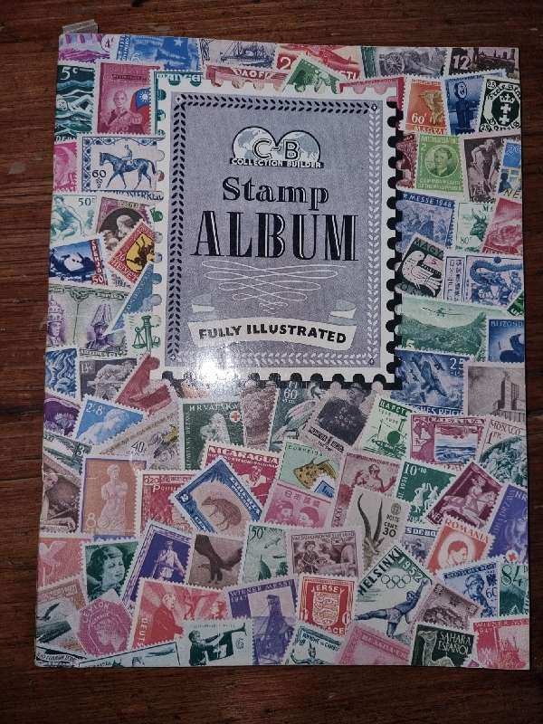 Stamp Album with 55 stamps