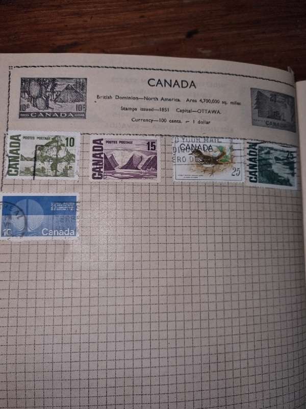 Stamp Album with 55 stamps