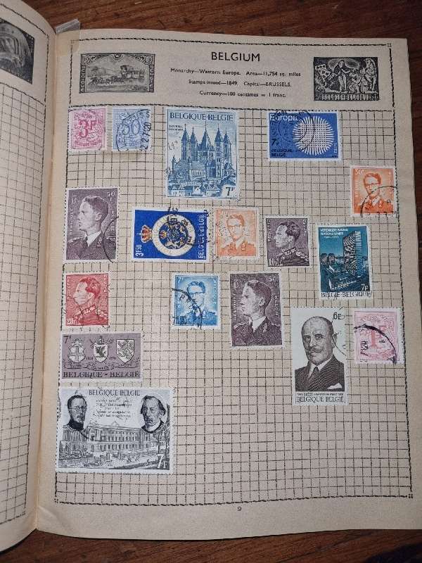 Stamp Album with 55 stamps