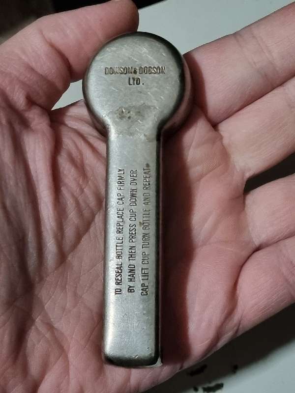 Vintage Dowson & Dobson Bottle Cap Resealer