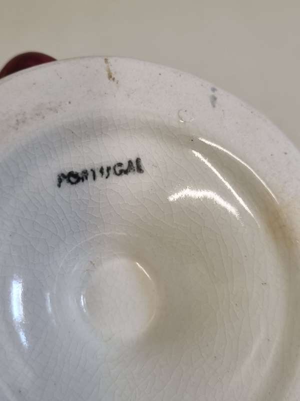 Vintage Vase with fruit detail - Made in Portugal - Height - 9cm
