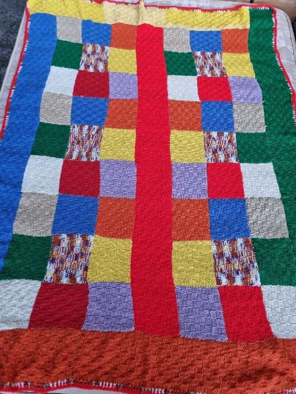 Beautiful Knit and Crochet Handcrafted Blanket - Size 1.7m x 2.1m