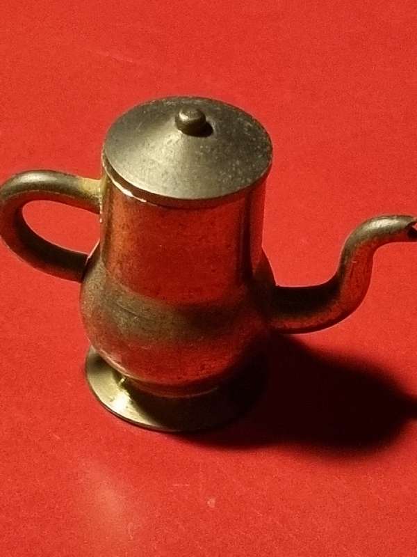 Handcrafted Brass Temptations - Solid Brass Miniature Coffee Pot with lid