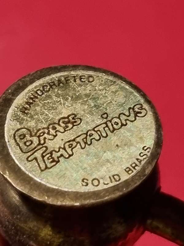 Handcrafted Brass Temptations - Solid Brass Miniature Coffee Pot with lid