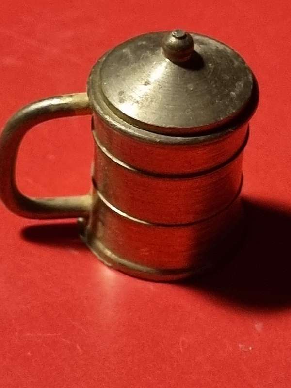 Handcrafted Brass Temptations - Solid Brass Miniature Mug with lid