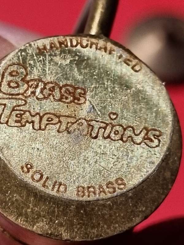 Handcrafted Brass Temptations - Solid Brass Miniature Mug with lid