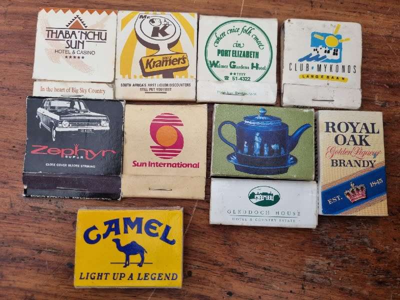 10 x Vintage Matchboxes - Mostly still full of matches