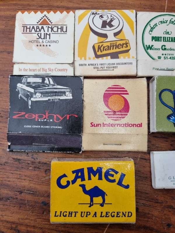 10 x Vintage Matchboxes - Mostly still full of matches