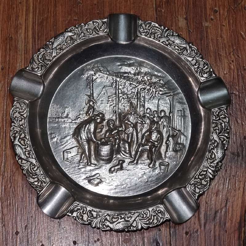 Vintage Metal Ashtray with beautiful detail