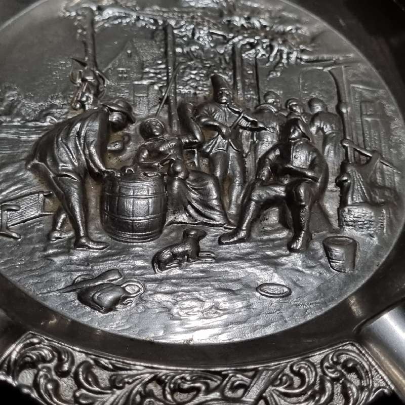 Vintage Metal Ashtray with beautiful detail