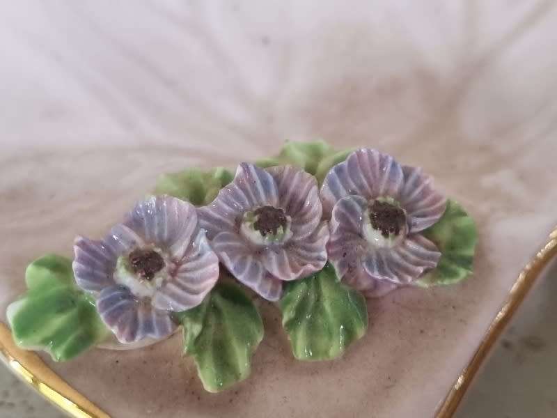 2 x Beautiful Vintage Adderley Bone China Small Dishes with finest floral detail