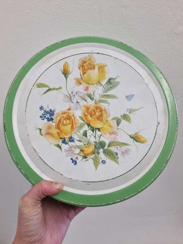 Vintage Goodhope Ware Floral Tin with removable bottom