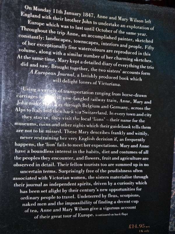 A European Journal - Two Sisters Abroud in 1847 - Mary Wilson