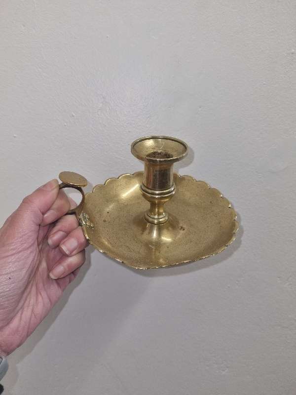 Vintage Solid Brass Candle Holder