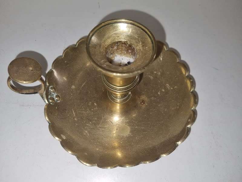 Vintage Solid Brass Candle Holder