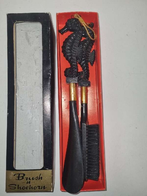 Vintage Brush and Shoehorn set - In Original Box