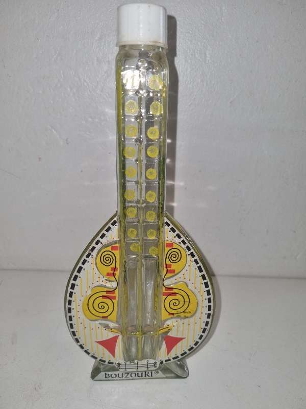 Vintage Bouzouki OUzo Bottle - Made in Greece