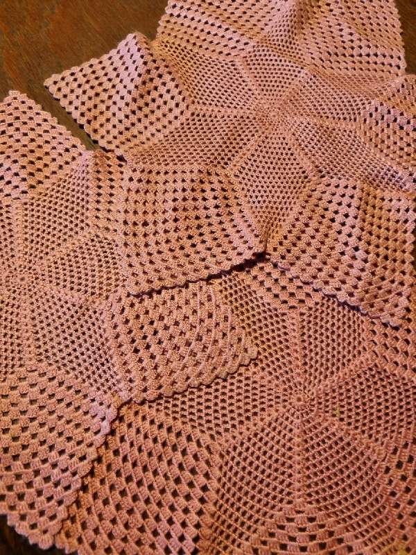 3 x Pink Crochet Doilies