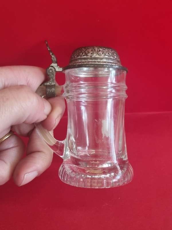 Vintage Small BMF West Germany Beer Stein Schnapskrugerl Mini Tankard - 8.5cm