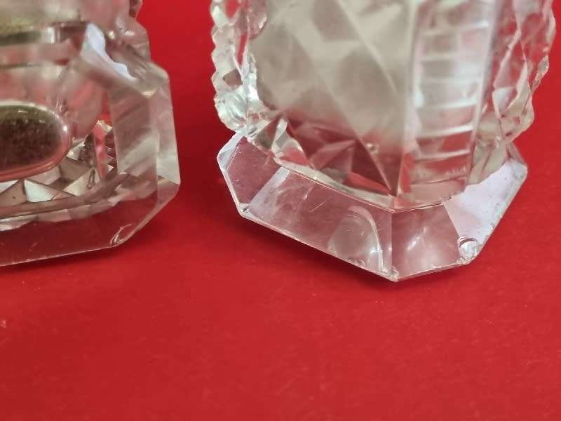 Vintage Cut Glass Salt and Pepper set - Beautiful!!