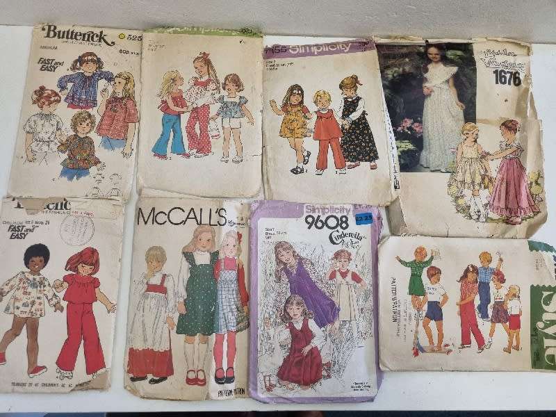 8 x Vintage Clothing Patterns for Kids