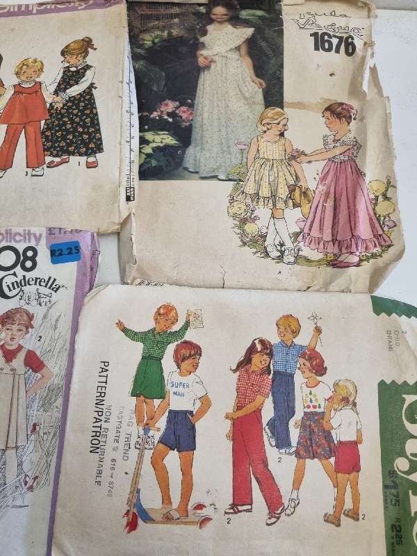 8 x Vintage Clothing Patterns for Kids