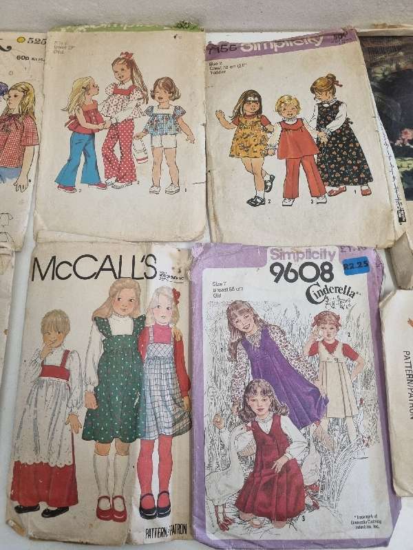 8 x Vintage Clothing Patterns for Kids