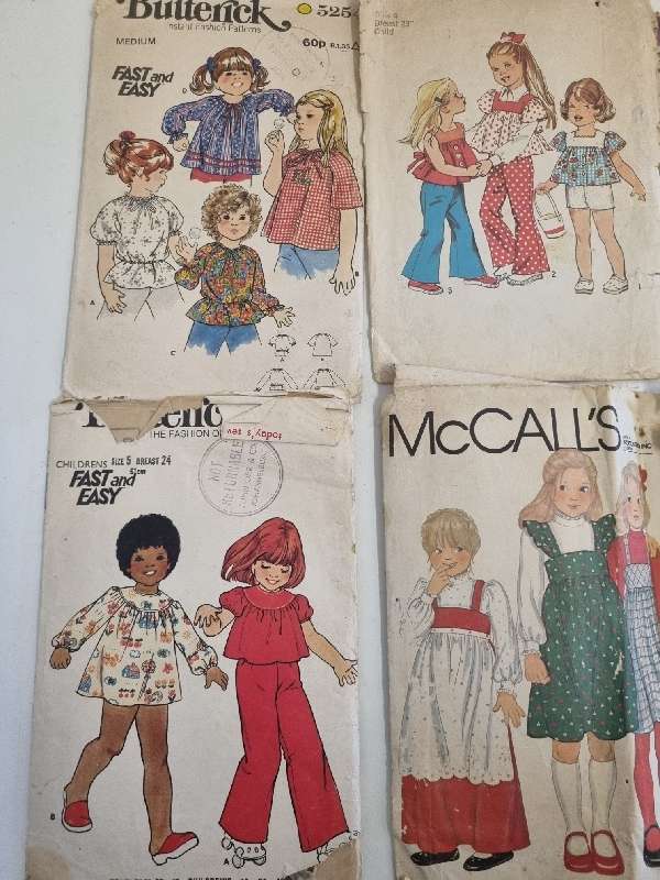 8 x Vintage Clothing Patterns for Kids