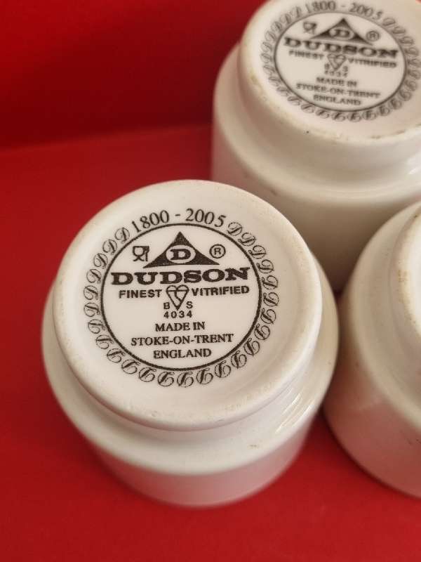 3 x Vintage Dudson Egg Cups - Stoke-On-Trent - England