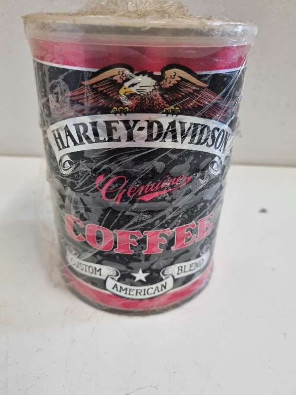Harley-Davidson Genuine Coffee - Tin with some coffee