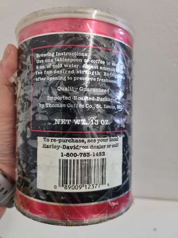 Harley-Davidson Genuine Coffee - Tin with some coffee