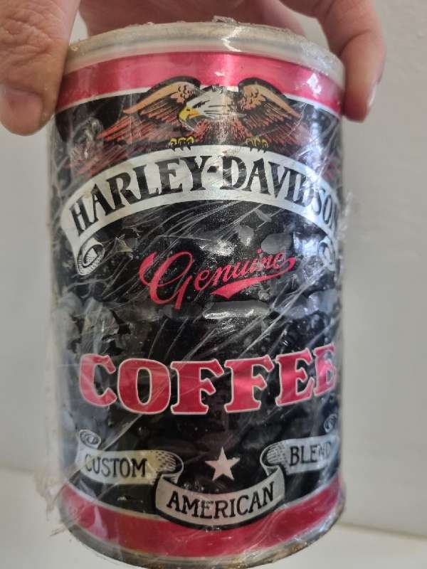 Harley-Davidson Genuine Coffee - Tin with some coffee