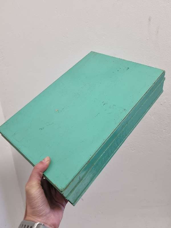 Vintage Wooden Box - 36cm x 24cm x 7.5cm