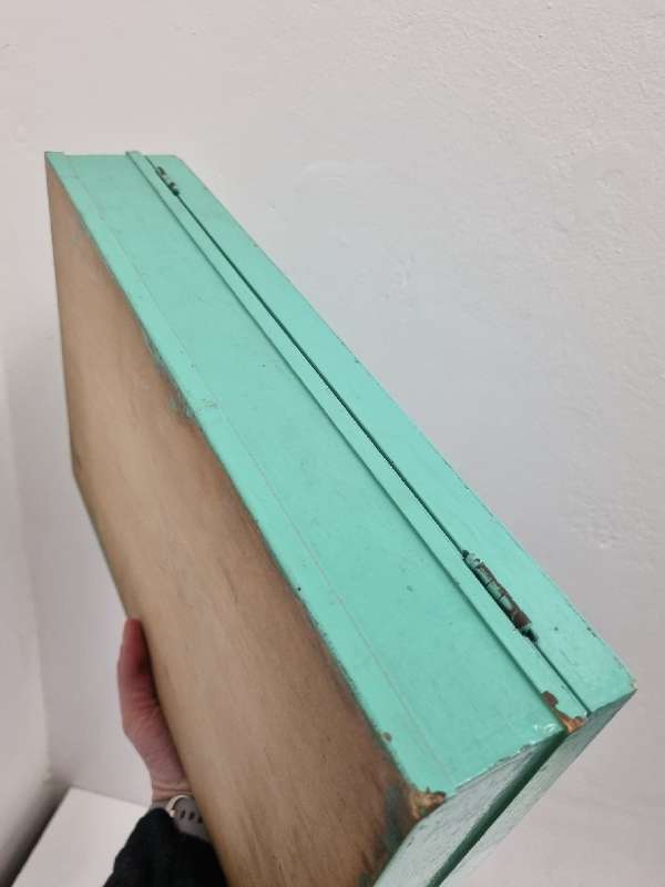 Vintage Wooden Box - 36cm x 24cm x 7.5cm