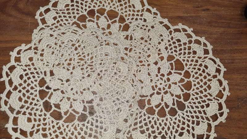 3 x Crochet Doilies Diameter - 29cm each