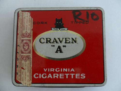 Cravan A Cigarettes Tin - Antique