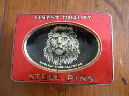 Beautiful Antique Finest Quality Steel Pins - English Manufactured Tin
