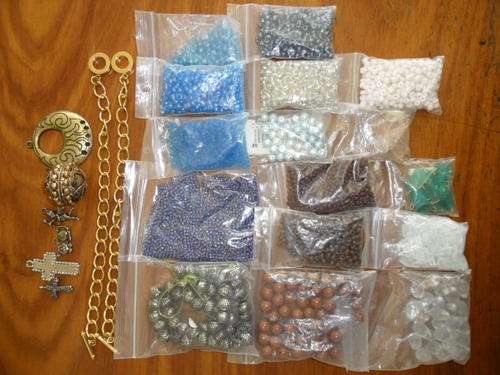 Selection of beautiful beads, including glass beads and charms - See Pictures