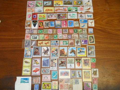 Lot of over 120 international stamps
