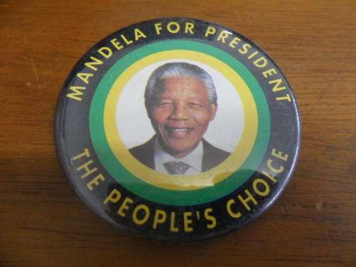 Original 1994 Mandela for President election Badge