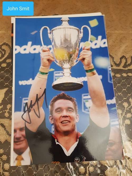 ** JOHN SMIT signed PHOTO ** SOUTH AFRICAN legend - 2007 WORLD CUP *