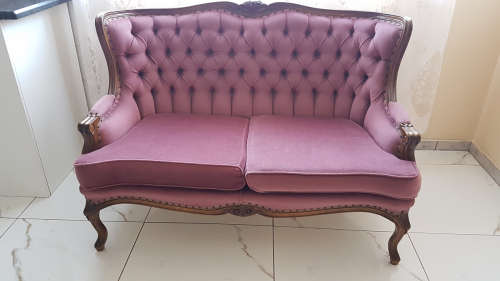 An Amazing Work of Art pink Victorian Handcrafted Couch!