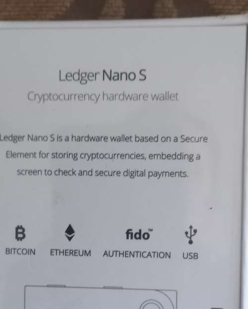 Ledger Nano S Cryptocurrency hardware wallet
