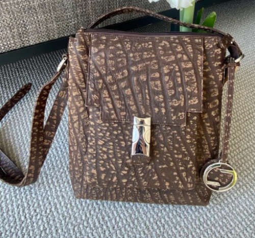 Lorenzi  Genuine Buffalo Leather Grossbody Messenger