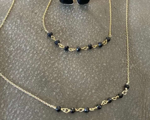 An amazing Black Betty Sterling Silver and Black Onyx  Necklace