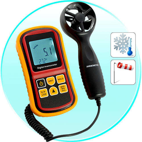 Digital Handheld Wind Speed Meter Anemometer (Beaufort Scale, Air Velocity, Temperature) - G392