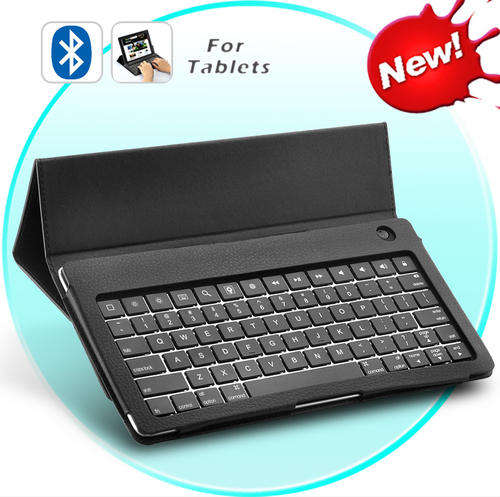 Bluetooth Keyboard and Holder for Tablets (iPad 2, New iPad 3, Samsung Galaxy Tab) - A130