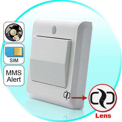 HD Spy Camera Light Switch with GSM Remote Control (Motion Detection, MMS Alert) - I137