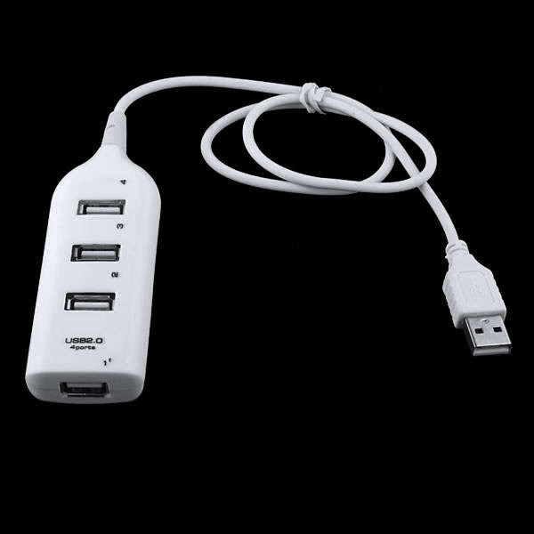 Slim 4 Ports High Speed PC USB HUB 480 Mbps USB 2.0 Power Strip/Hub - HUB-141-2MX