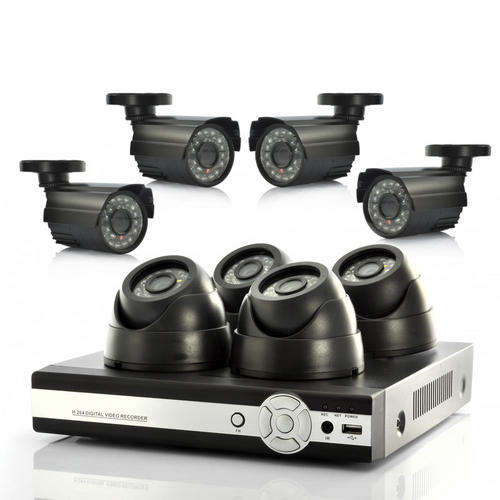 ELECTROMANN SA - 8 Camera Surveillance System - 4 Indoor CCTV Cameras, 4 Outdoor, H264 DVR